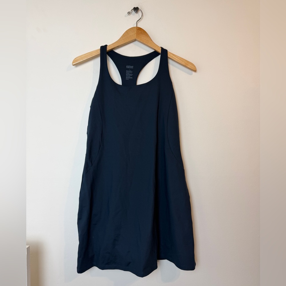 girlfriend collective Navy Paloma Mini Dress